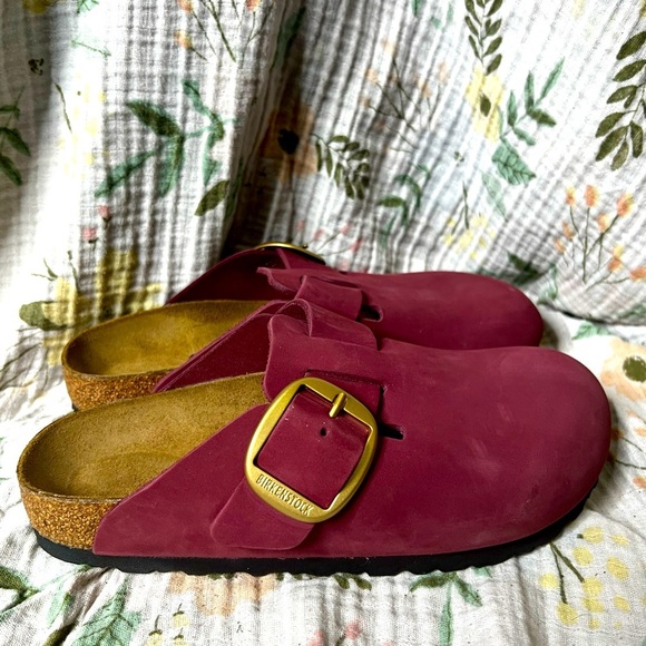 BIRKENSTOCK Boston Big Buckle Clog Maroon size EU37 US 6/6.5 - Picture 4 of 9